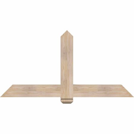 Ekena Millwork Eugene Smooth Timber Gable Bracket, Douglas Fir, 60"W x 30"H x 3 1/2"D x 5 1/2"F, 12/12 Pitch GBW060X30X0406EUG00SDF
